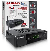 Цифровая приставка LUMAX DV4212HD Премиум эфирно-кабельный тв ресивер медиаплеер с Wi-Fi и Bluetooth от магазина Электроника GA