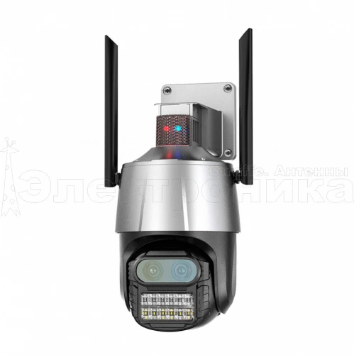 камера видеонаблюдения уличная ip-камера орбита ot-vni58 lan+wi-fi камера 4 mpix две линзы 2.8/12мм  фото