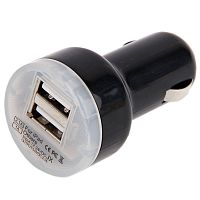 зу в прикуриватель на 2 гнезда usb орбита av-320 (1000ma,5v)/10/250  фото