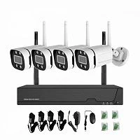 ip видеорегистратор орбита ot-vnk07 для записи с видеокамер (4 wi-fi камеры разрешением 4k)  фото