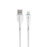 шнур usb - ios lighting sendem m18 белый, длина 1 м, силиконовый кабель  фото