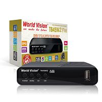 Цифровая приставка World Vision T645 M2 FM эфирная, DVB-T2, тв бесплатно, тюнер, ресивер, приемник  от магазина Электроника GA