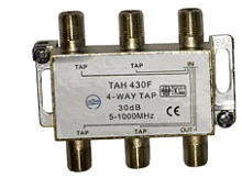 ответвитель на 4 отвода tah 430f (5 - 1000 мгц) 30db  фото
