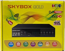 Ресивер цифровой HD SKYBOX GOLD T6000 эфирный DVB-T2/C тв приставка бесплатное тв тюнер медиаплеер от магазина Электроника GA