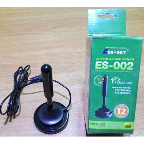 Антенна Комнатная Eurosky ES-002 T2  активная купить в г.Воронеж